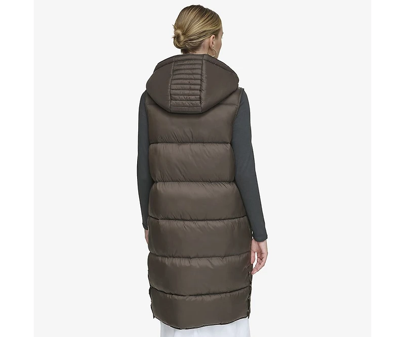 Andrew Marc Women's Kerr Horizontal Rail Quilted Matte Shell Puffer Vest