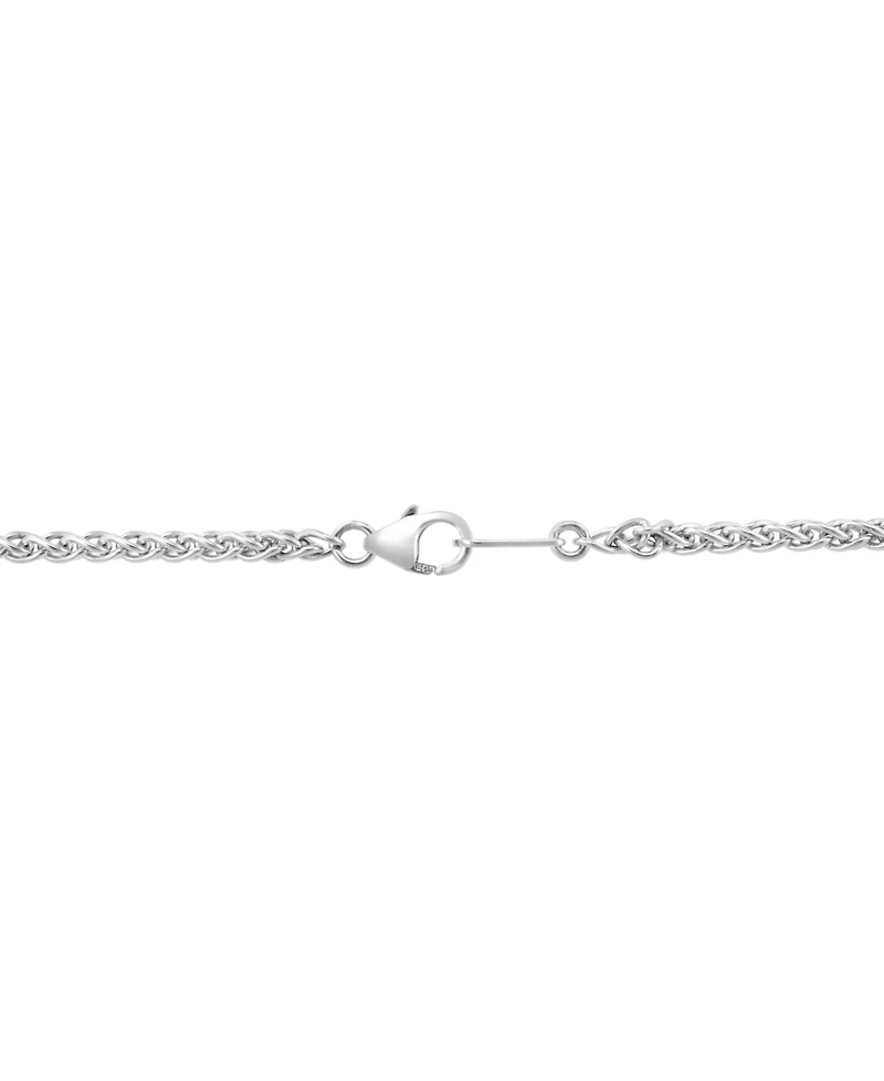 Effy Onyx, Multi-Gemstone (4-5/8 ct. t.w.) & Diamond (1/20 ct. t.w.) Evil Eye Cluster 18" Pendant Necklace in Sterling Silver