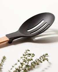 Epicurean Gourmet Series Nylon Slotted Spoon with Black Head Handle, 14"