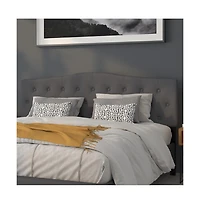 Arched King Button Tufted Upholstered Headboard