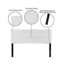 Quilted Tufted Queen Upholstered Headboard