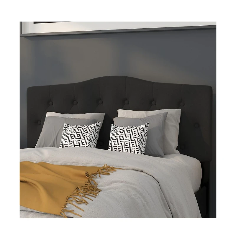 Arched Full Button Tufted Upholstered Headboard