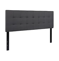 Quilted Tufted Queen Upholstered Headboard
