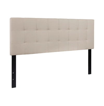 Quilted Tufted Queen Upholstered Headboard