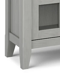 Simpli Home Acadian 36" Solid Wood Entryway Storage Cabinet