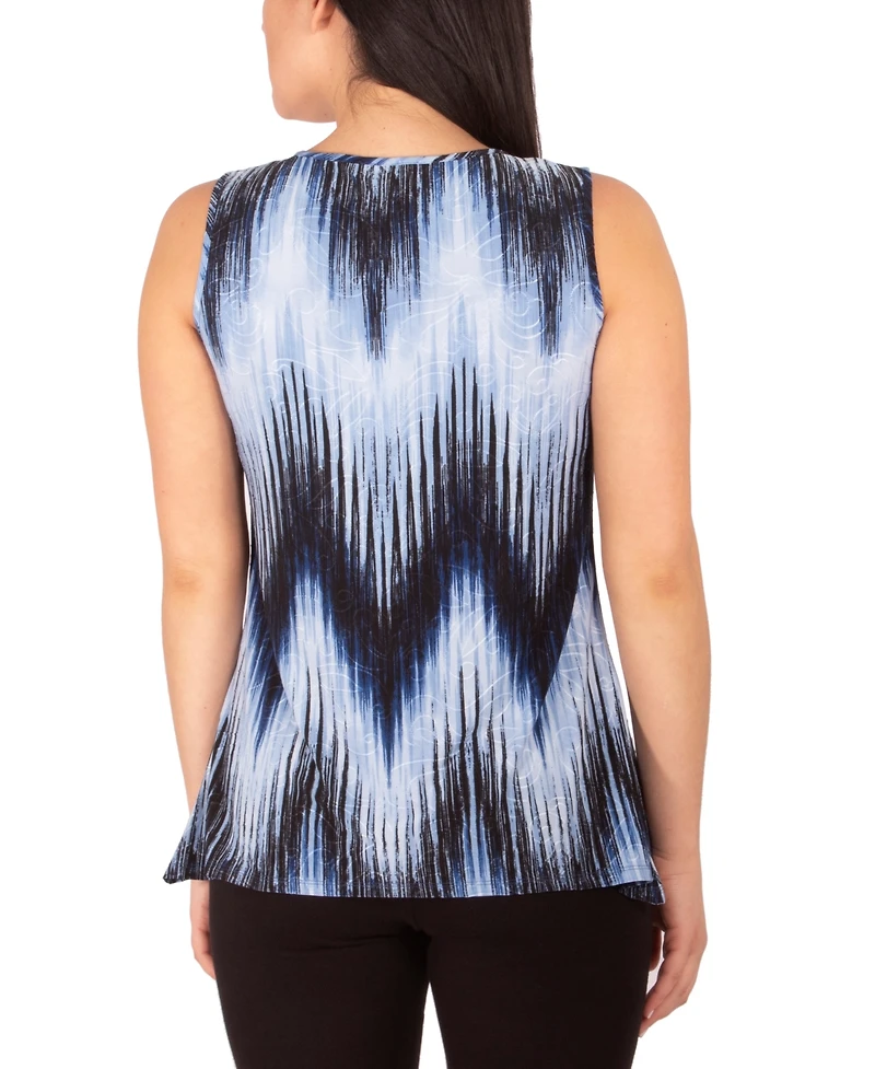 Ny Collection Petite Sleeveless Pointed Hem Top
