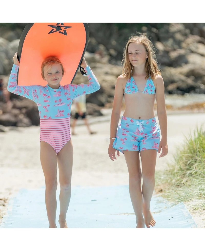 Toddler, Child Girls Lighthouse Island Sustainable Board Shorts