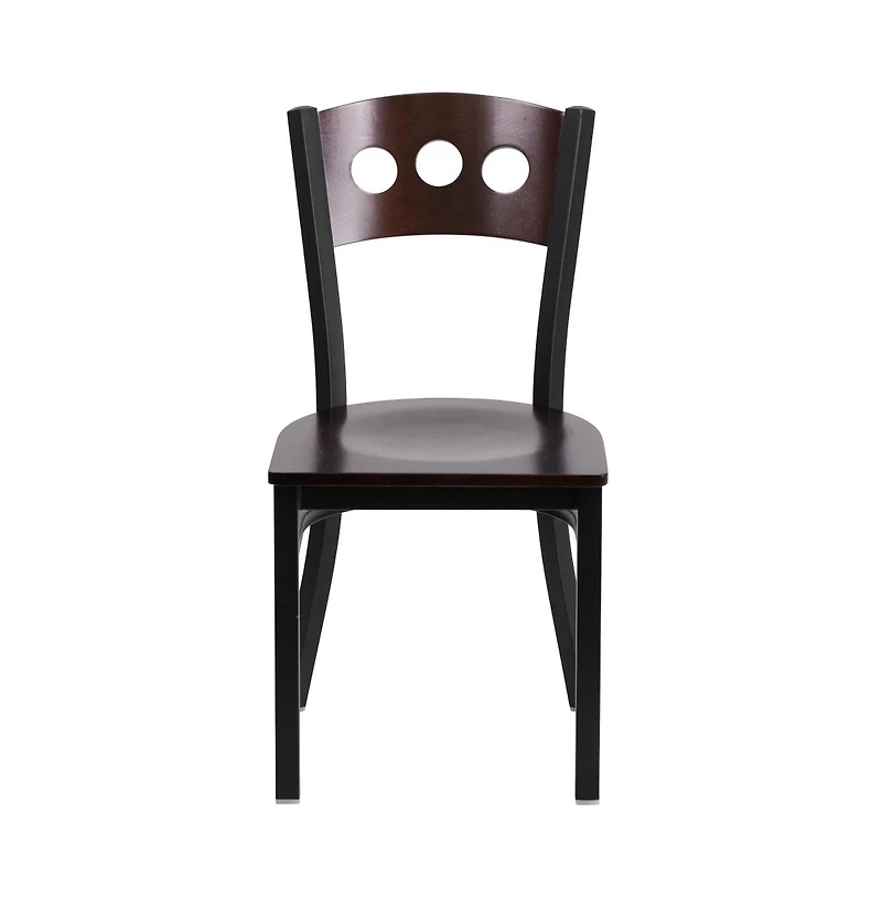 Decorative 3 Circle Back Metal Restaurant Dining Chair