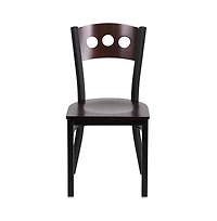 Decorative 3 Circle Back Metal Restaurant Dining Chair