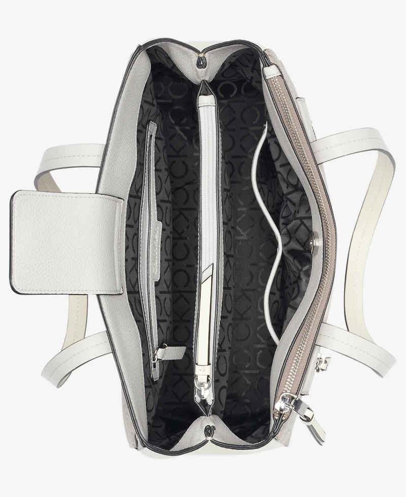 Hadley Signature Colorblocked Triple Compartment Tote