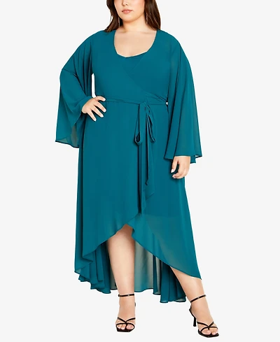 City Chic Plus Fleetwood Maxi Dress
