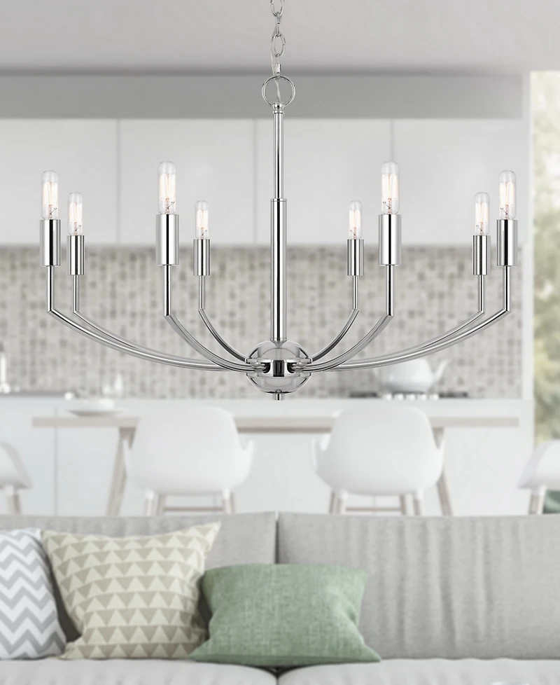 Maxton 8 Light 19" Height Metal Chandelier
