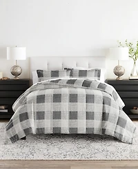 ienjoy Home Ultra Soft Gingham 3-Pc. Comforter Set
