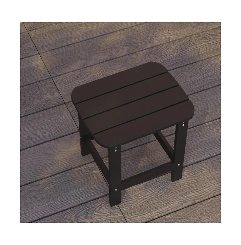 Riviera Poly Resin Indoor/Outdoor All-Weather Adirondack Side Table