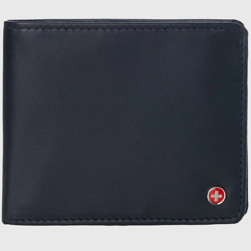 Alpine Swiss Rfid Mens Wallet Deluxe Capacity Hybrid Bifold Flipout Id Window