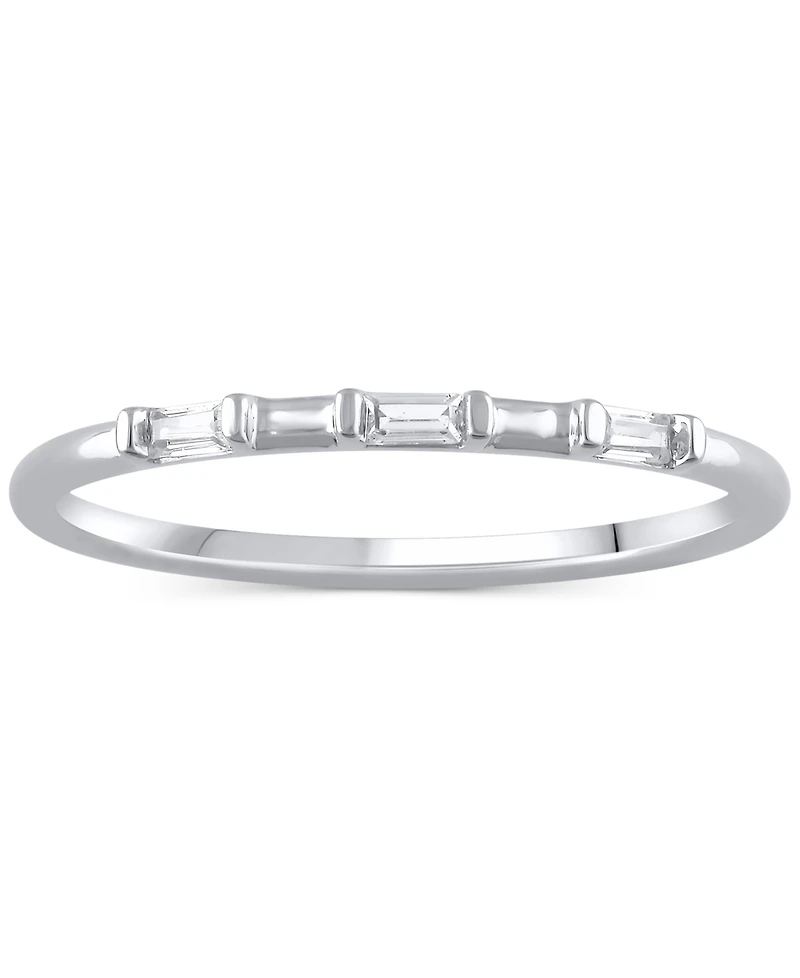 Igi Certified Diamond Baguette Band (1/20 ct. t.w.) 14k White Gold