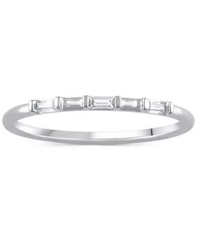 Igi Certified Diamond Baguette Band (1/20 ct. t.w.) 14k White Gold