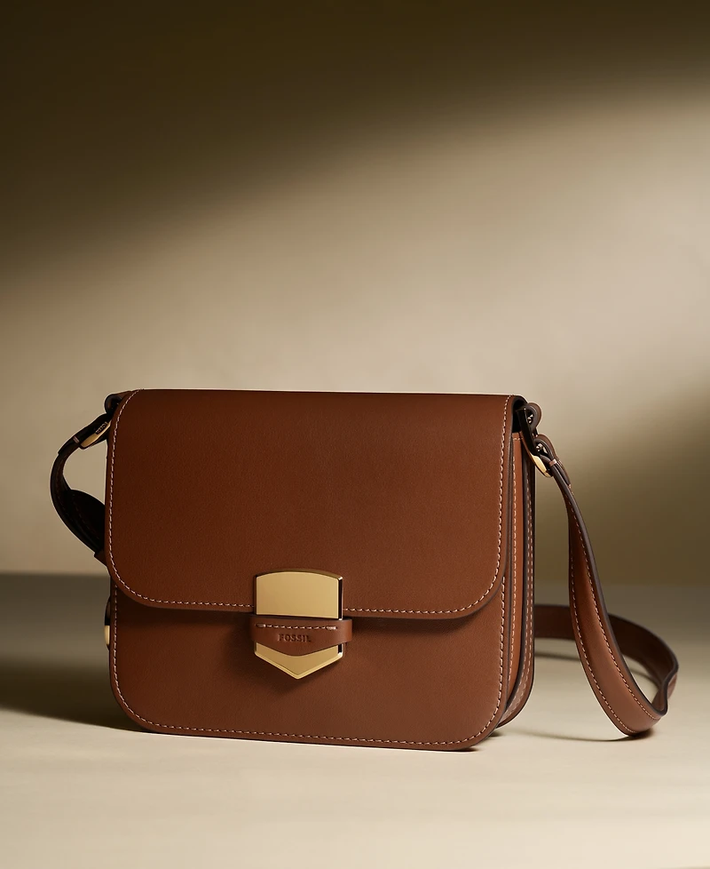 Fossil Lennox Leather Flap Crossbody Bag