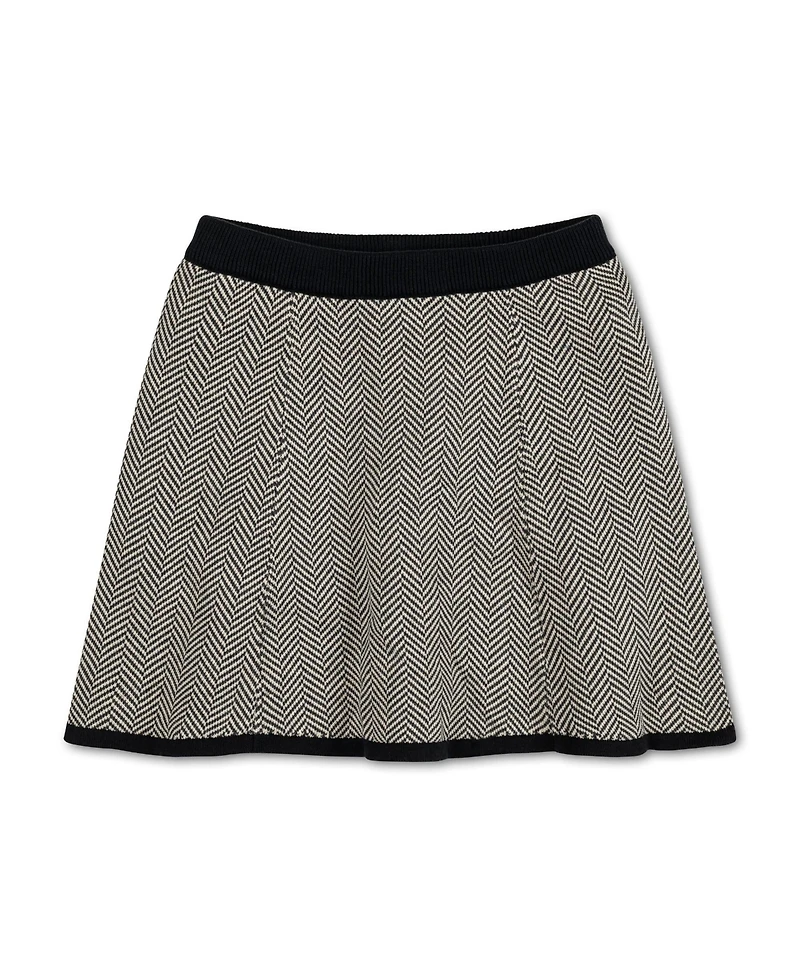 Hope & Henry Girls Long Sleeve Cardigan and Skirt Sweater Set with Trim