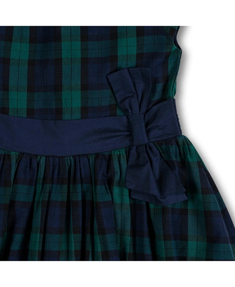 Hope & Henry Big Girls Cap Sleeve Party Dress with Bow Sash