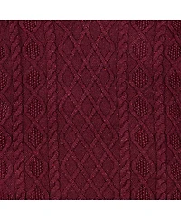 Hope & Henry Men's Mock Neck Cable Button Sweater with Flecks
