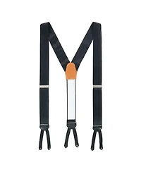 Trafalgar Men's Sutton Solid Color Silk Formal Suspenders | Y-Back, Adjustable Braces
