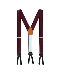 Trafalgar Men's Sutton Solid Color Silk Formal Suspenders | Y-Back, Adjustable Braces