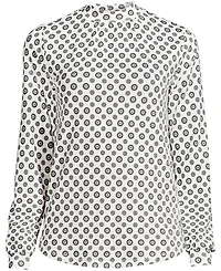 Lands' End Women's Plus Jersey Long Sleeve Gathered Mock Neck Tee