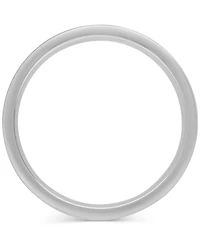 Men's Polished Black Ceramic Segmented Band Sterling Silver