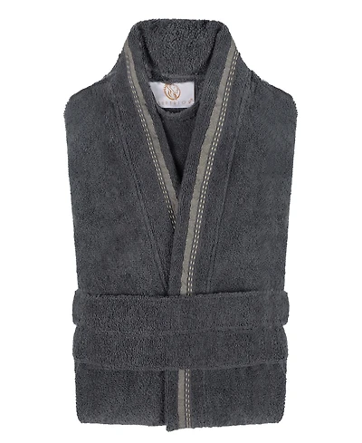 Superior Unisex Tinsel Lounge Cotton Terry Bathrobe with Embroidery