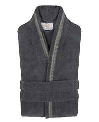 Superior Unisex Tinsel Lounge Cotton Terry Bathrobe with Embroidery