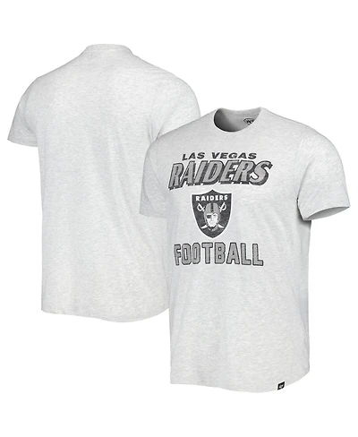 Men's '47 Brand Heathered Gray Distressed Las Vegas Raiders Dozer Franklin Lightweight T-shirt