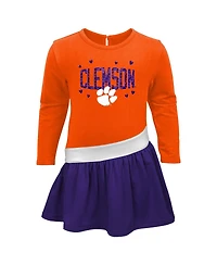 Toddler Girls Orange Clemson Tigers Heart to Heart French Terry Dress