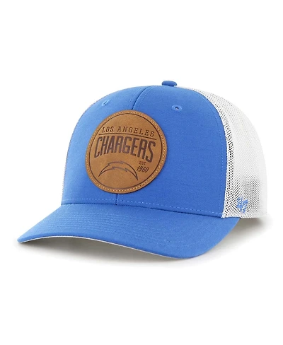 Men's '47 Brand Powder Blue Los Angeles Chargers Leather Head Flex Hat
