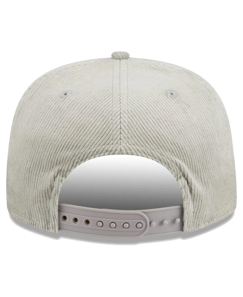 Men's New Era Gray Chicago Bulls The Golfer Corduroy 9FIFTY Snapback Hat