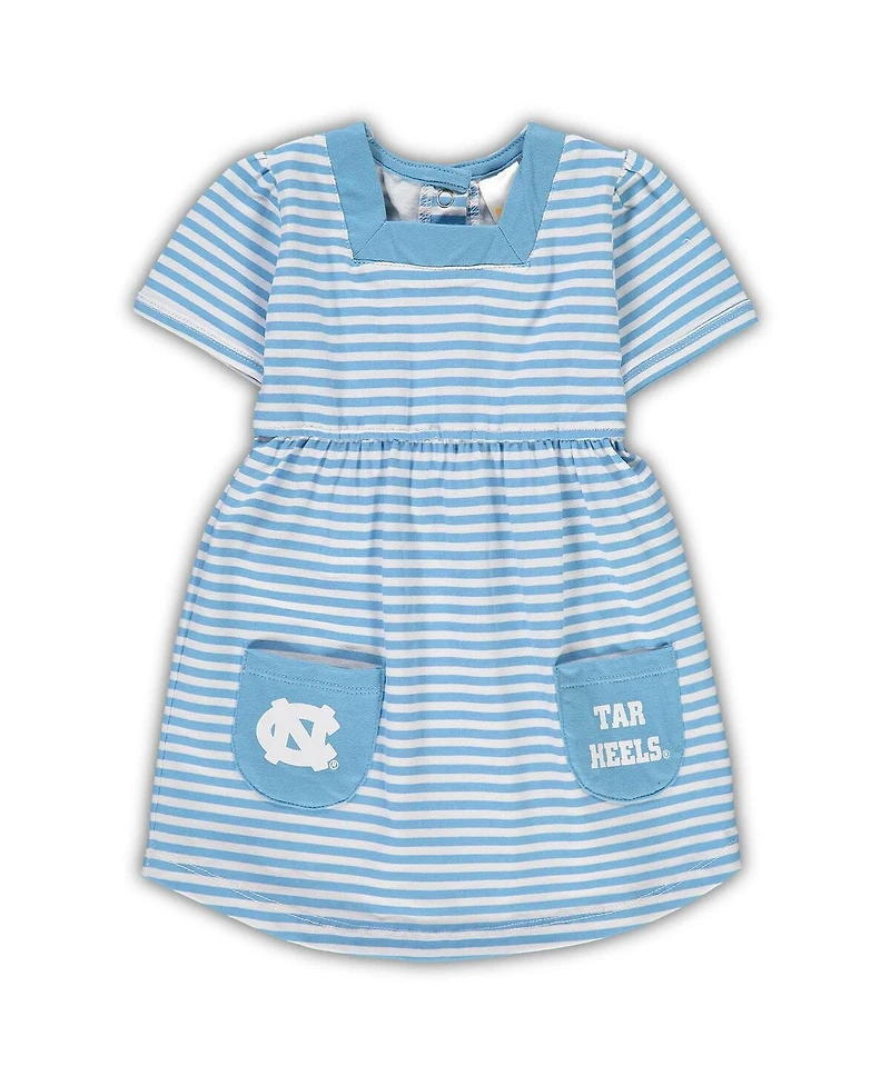 Toddler Girls Carolina Blue North Tar Heels Striped Dress with Pockets