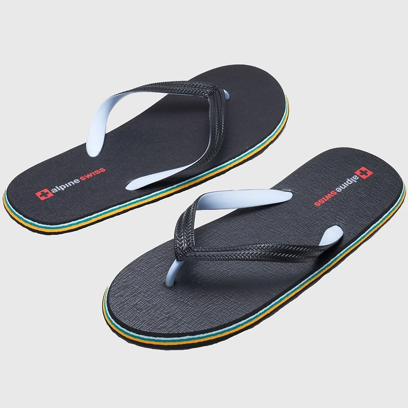 Alpine Swiss Men's Flip Flops | Ultra-light Thin Eva foam Sandals for Beach Pool Everyday Wear Simple Flexible Men