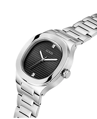Guess Men's Analog Silver-Tone Stainless Steel Watch 42mm