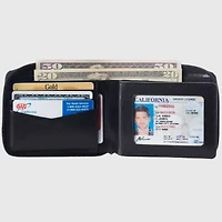Alpine Swiss Men's Zipper Bifold Wallet for Men Women Rfid Protected Genuine Leather