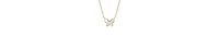 14k Gold Plated with Mother of Pearl Butterfly Pendant Layering Necklace