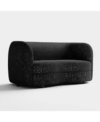Isabella 63" Boucle Fabric Curved Loveseat