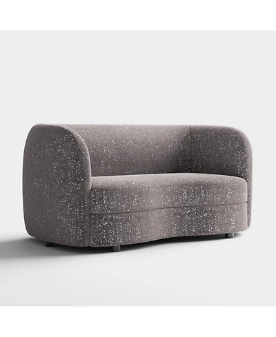 Isabella 63" Boucle Fabric Curved Loveseat