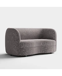 Isabella 63" Boucle Fabric Curved Loveseat