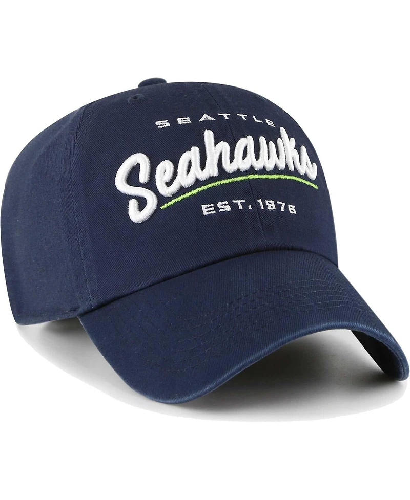 Women's '47 Brand College Navy Seattle Seahawks Sidney Clean Up Adjustable Hat