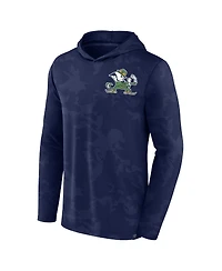 Men's Fanatics Navy Notre Dame Fighting Irish Camo Hoodie Long Sleeve T-shirt