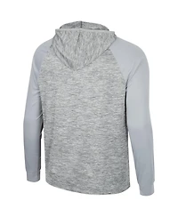 Men's Colosseum Gray Alabama Crimson Tide Cybernetic Raglan Quarter-Zip Hooded Top