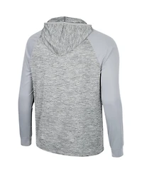Men's Colosseum Gray Michigan State Spartans Cybernetic Raglan Quarter-Zip Hooded Top