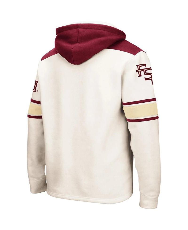 Men's Colosseum Cream Florida State Seminoles 2.0 Lace-Up Hoodie