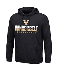 Men's Colosseum Black Vanderbilt Commodores Lantern Pullover Hoodie