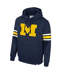 Men's Colosseum Navy Michigan Wolverines Saluting Pullover Hoodie